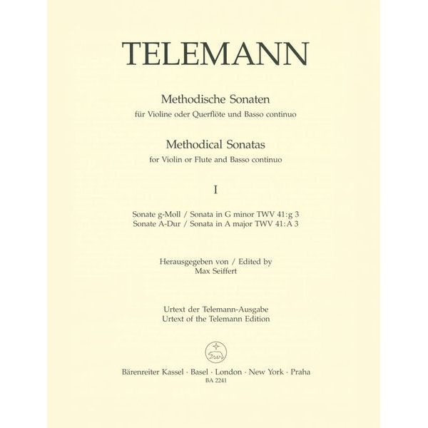 Bärenreiter Telemann Methodische Sonaten