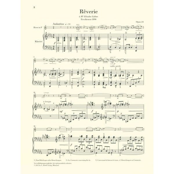 Henle Verlag Glasunow Reverie Horn