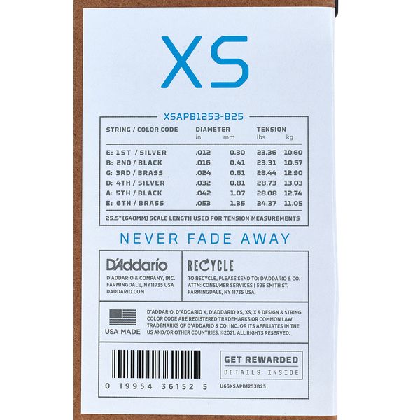 Daddario XSAPB1253-B25