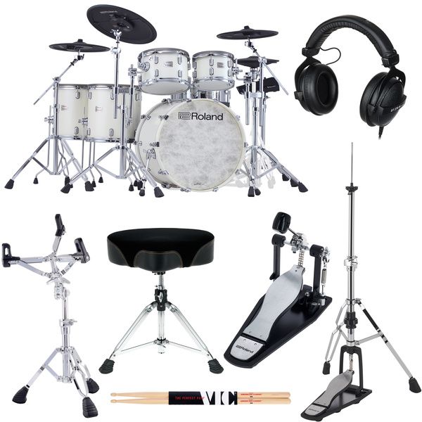 Roland VAD716-PW E-Drum Set Bundle