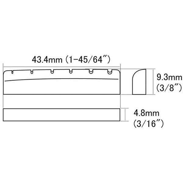 Hosco Hsbk-Ng1 Slotted Bone Nut BK