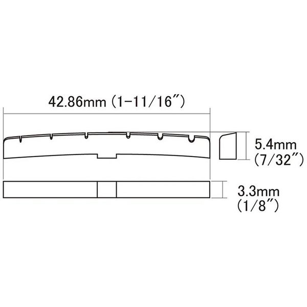 Hosco Hsbk-Ns1 Slotted Bone Nut BK