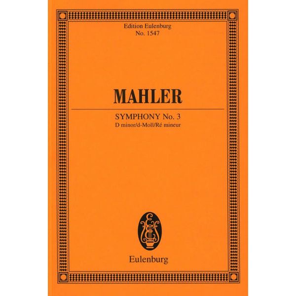 Edition Eulenburg Mahler Sinfonie Nr. 3 d-moll