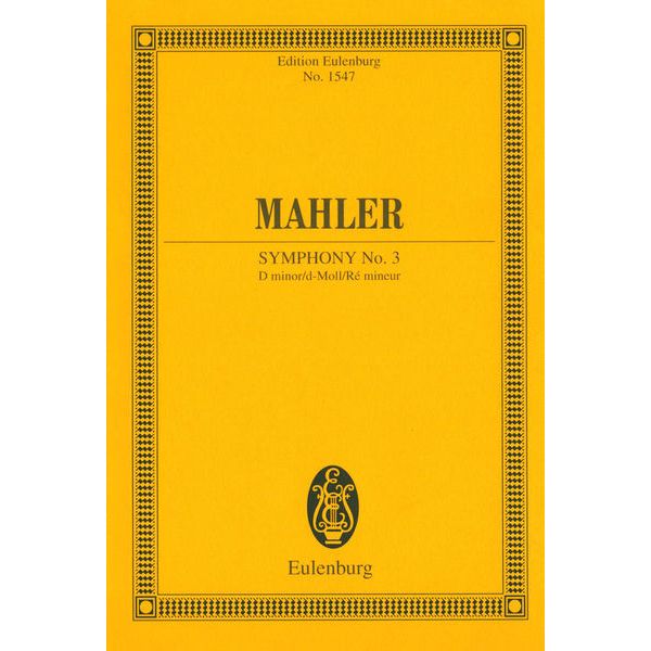 Edition Eulenburg Mahler Sinfonie Nr. 3 d-moll