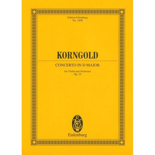 Edition Eulenburg Korngold Concert D-Dur op. 35