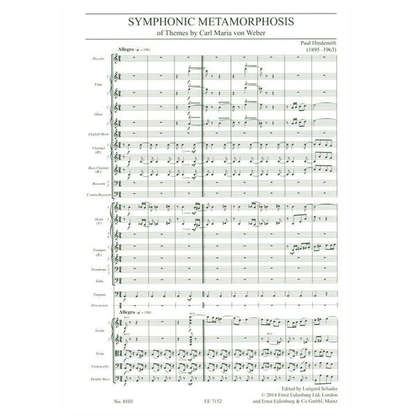 Edition Eulenburg Hindemith Symphonic