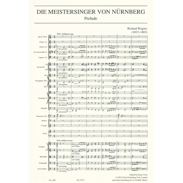 Edition Eulenburg Wagner Die Meistersinger