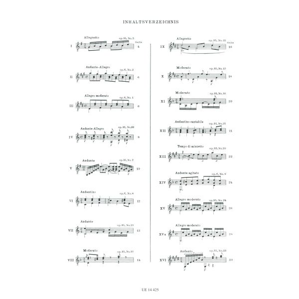 Universal Edition Sor Mittelschwere Etüdem