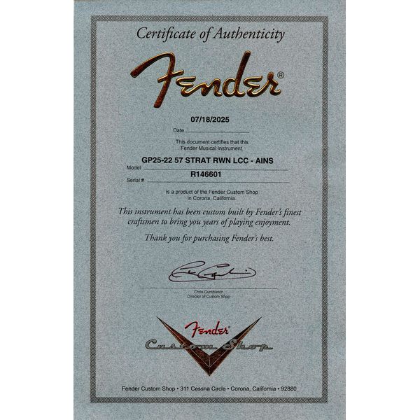 Fender 57 Strat DLX CC AIS