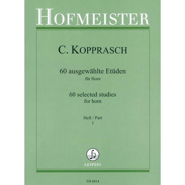 Friedrich Hofmeister Verlag Kopprasch 60 Etüden Horn 1