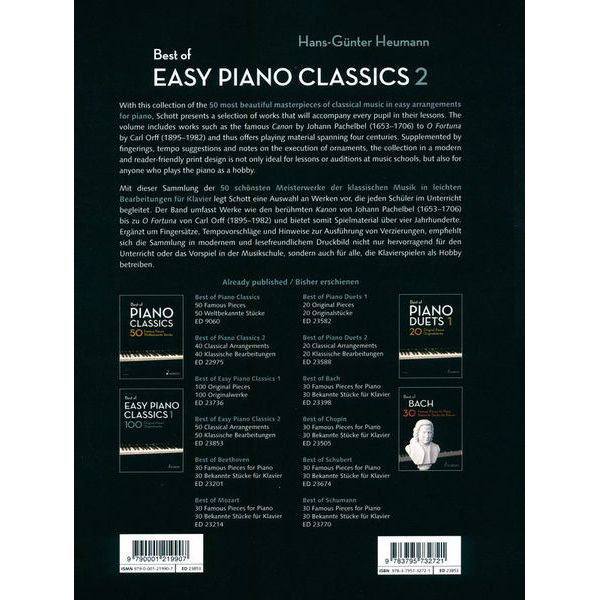 Schott Best of Easy Piano Classics 2