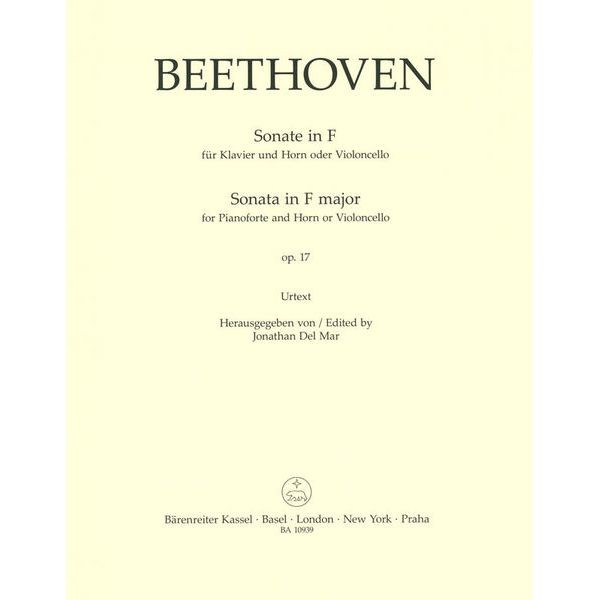 Bärenreiter Beethoven Sonate F-Dur op. 17