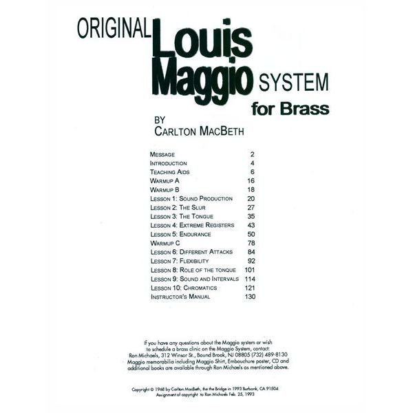 Charles Colin Music Original Louis Maggio System