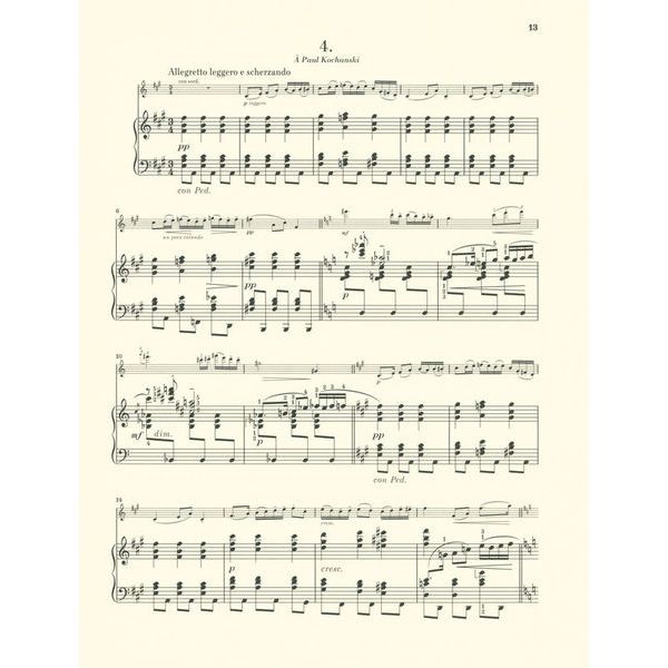 Henle Verlag Prokofjew 5 Melodien Violin