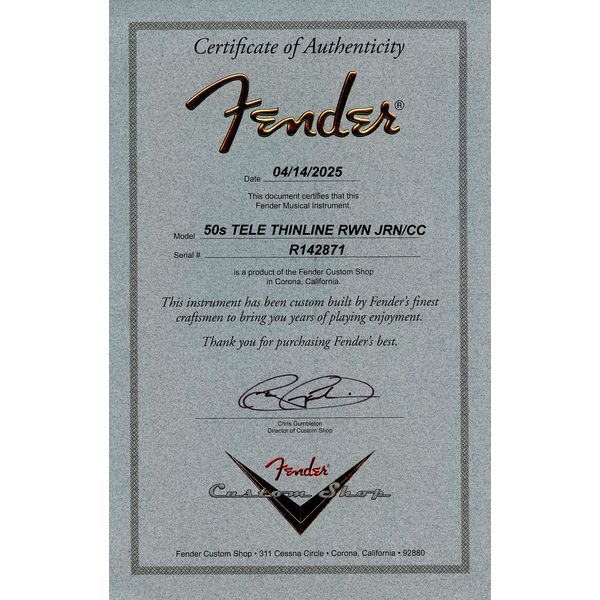 Fender LTD 50 Tele Thinline RW AB