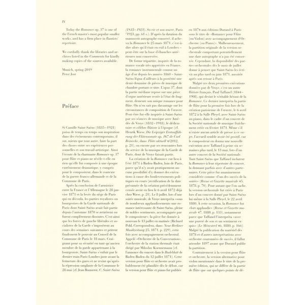 Henle Verlag Saint-Saëns Romance Flute