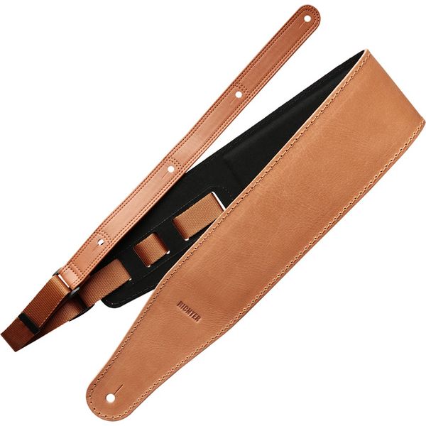 2.3" Wide Adjustable PU Leather Electric Guitar & Bass Strap – Black, Standard Length