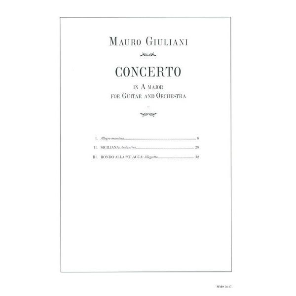 Music Minus One Giuliani Guitar Concerto No. 1