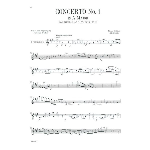 Music Minus One Giuliani Guitar Concerto No. 1