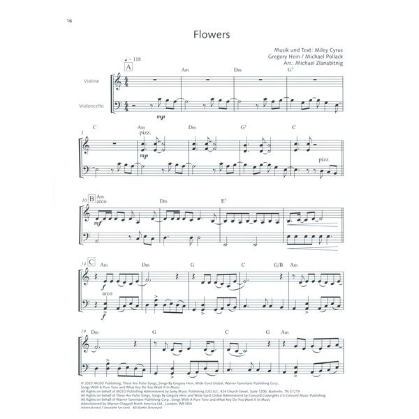 Schott Pop Duets for Violin & Cello