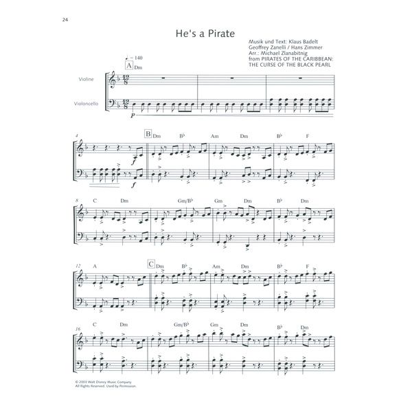 Schott Pop Duets for Violin & Cello