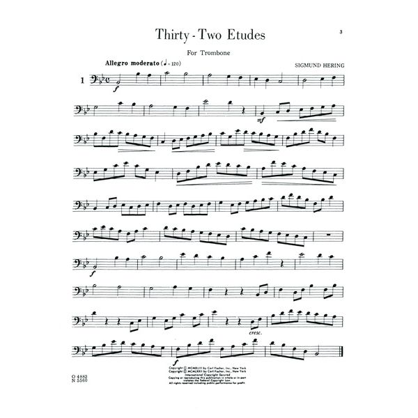 Carl Fischer 32 Etudes For Trombone