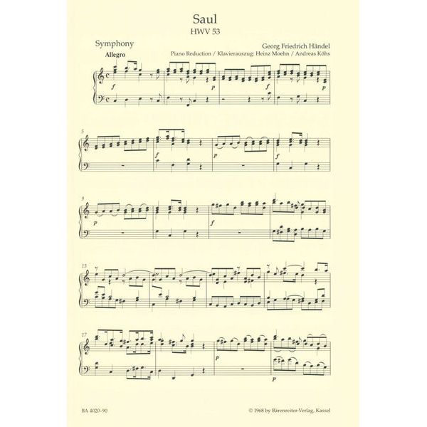 Bärenreiter Händel Saul