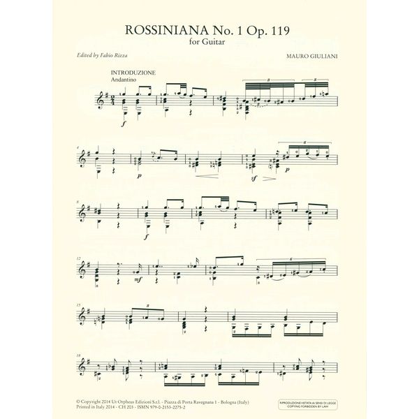 UT Orpheus Edizioni Giuliani Rossiniana No. 1