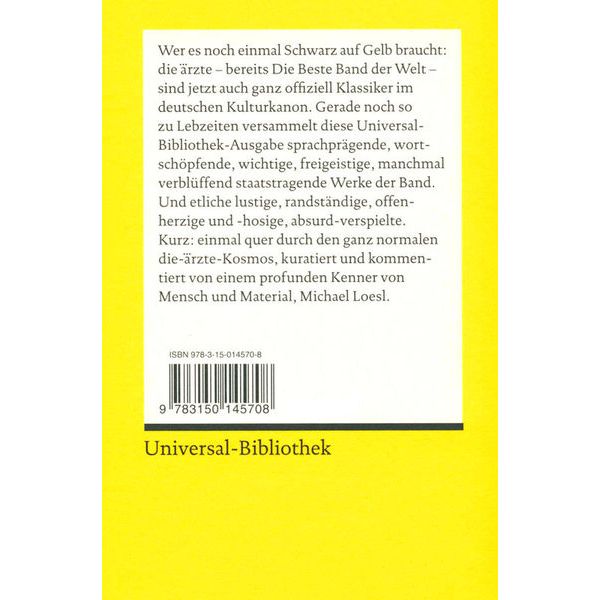 Reclam Verlag die Ärzte: 40 Songtexte