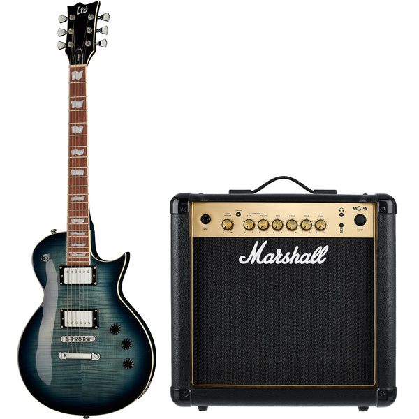 ESP LTD EC-256FM Cobalt Blu Bundle