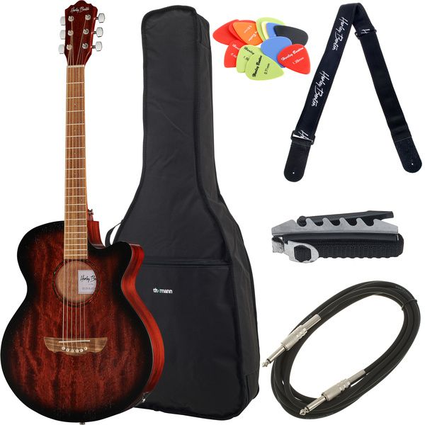 Harley Benton Delta Blues MJCE Ovangk Bundle