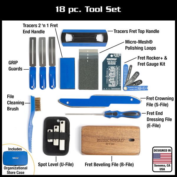 MusicNomad Guitar Tech Fret Tool Set