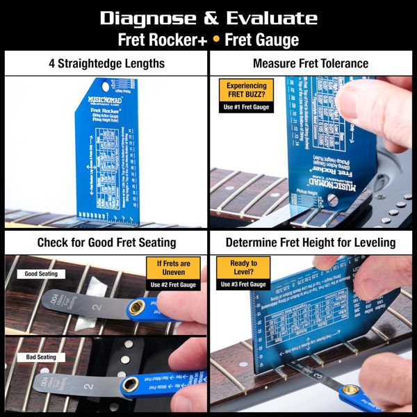 MusicNomad Guitar Tech Fret Tool Set