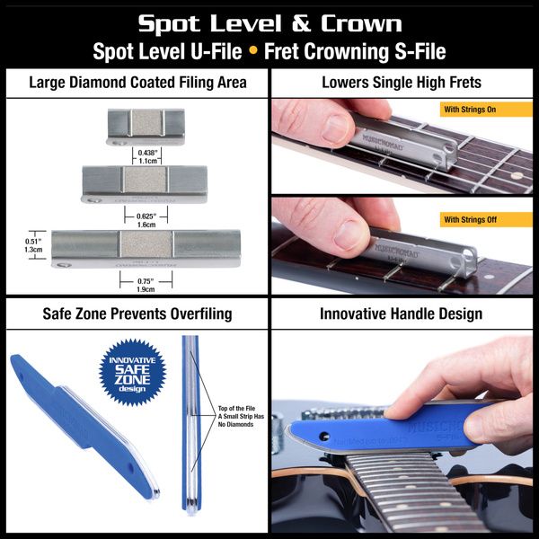 MusicNomad Guitar Tech Fret Tool Set