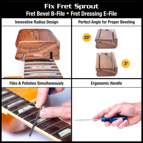 MusicNomad Guitar Tech Fret Tool Set