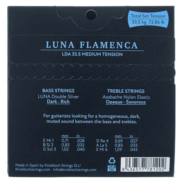 Knobloch Strings Luna Flamenca AZ Nylon 33.5