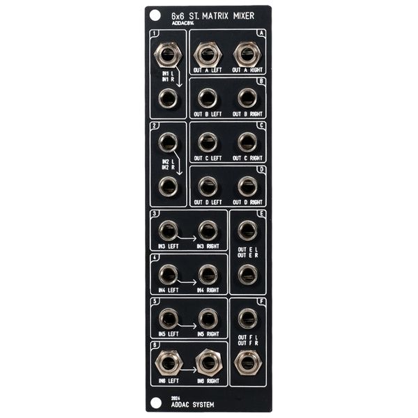 ADDAC 814 6x6 Stereo Matrix Mixer