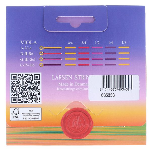 Larsen Aurora Viola String Set 1/4