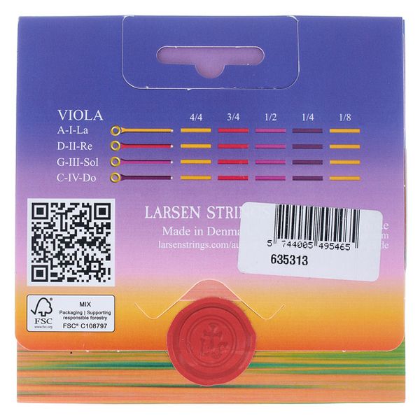 Larsen Aurora Viola String Set 1/8