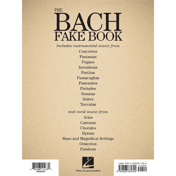 Cherry Lane Music Company The Bach Fake Book