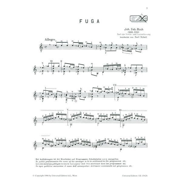 Universal Edition Bach Fuga