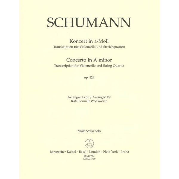 Bärenreiter Schumann Konzert a-moll