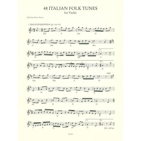 UT Orpheus Edizioni 48 Italian Folk Tunes Violin