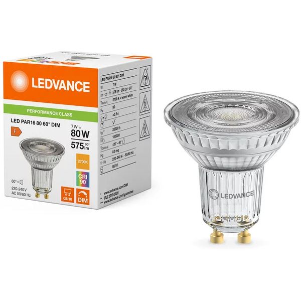 LEDVANCE LED PAR16 80 60° DIM P 7W 927