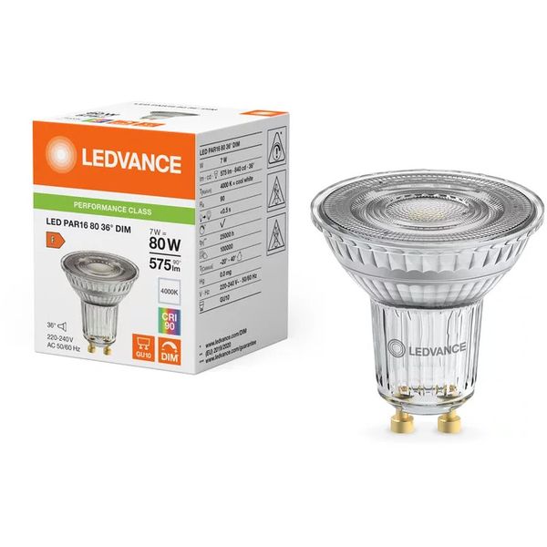 LEDVANCE LED PAR16 80 36° DIM P 7W 940