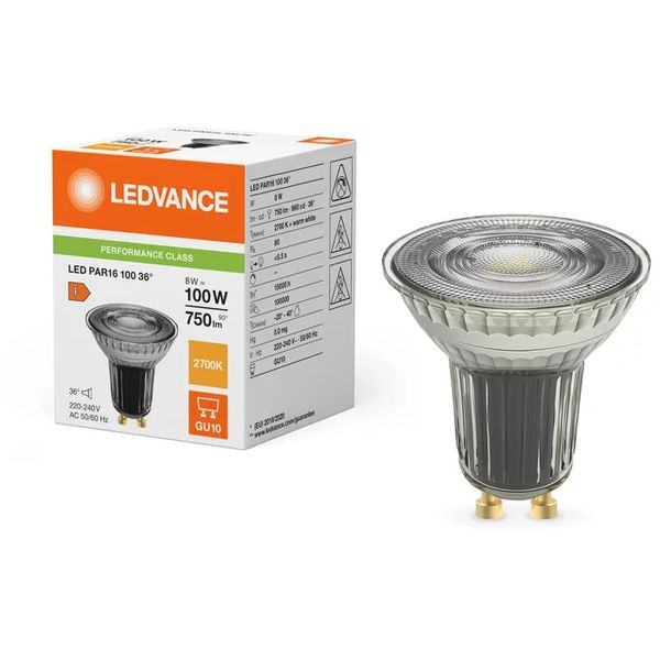 LEDVANCE LED PAR16 100 36° P 8W 827