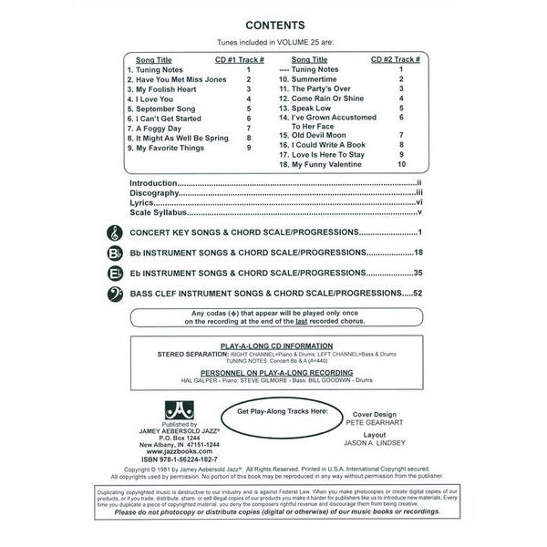 Jamey Aebersold All-Time Standards