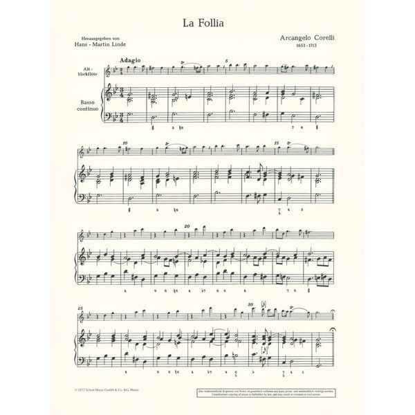 Schott Corelli La Follia