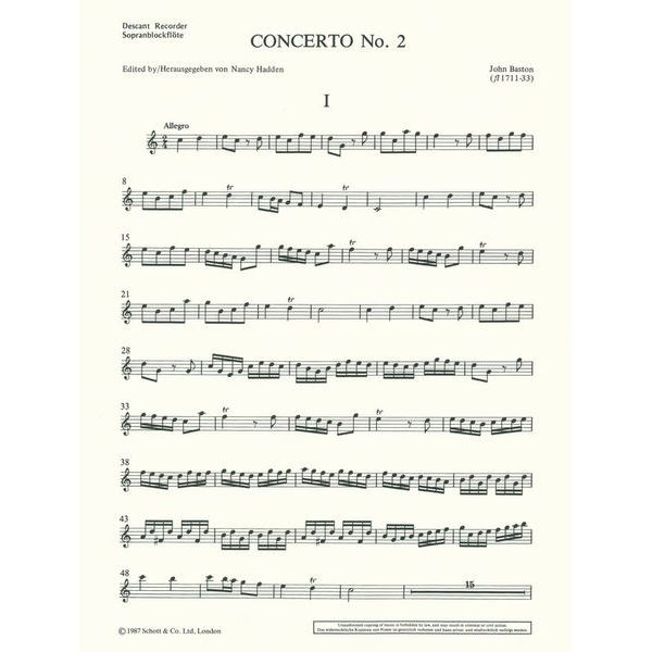 Schott Baston Concerto No. 2 C-Dur