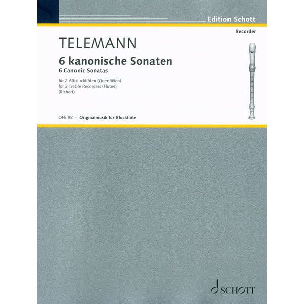 Schott Telemann 6 Sonaten im Kanon